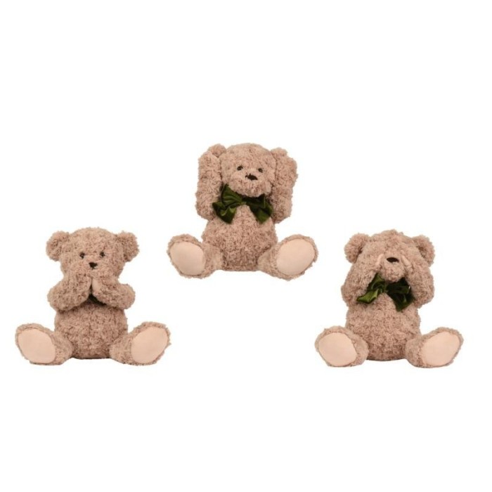 ORSO VELLUTO PELUCHE 3 ASSORTITI H.30